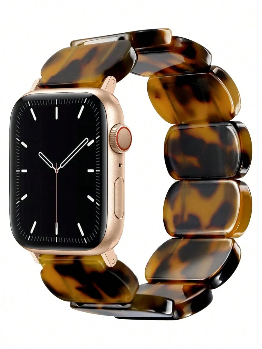 1 pieza Correa de reloj minimalista premium para mujer, adecuada para trabajo/fiesta/compras, con estilo de cordón elástico de resina ovalada, liviana y transpirable, fácil de usar, resistente al agua y antiarañazos, se ajusta profesionalmente a Ultra 2/1, SE 10/9/8/7/6/5/4/3/2/1, tallas 38/40/41mm, 42/44/45/49mm, 42mm para S10, 46mm para S10