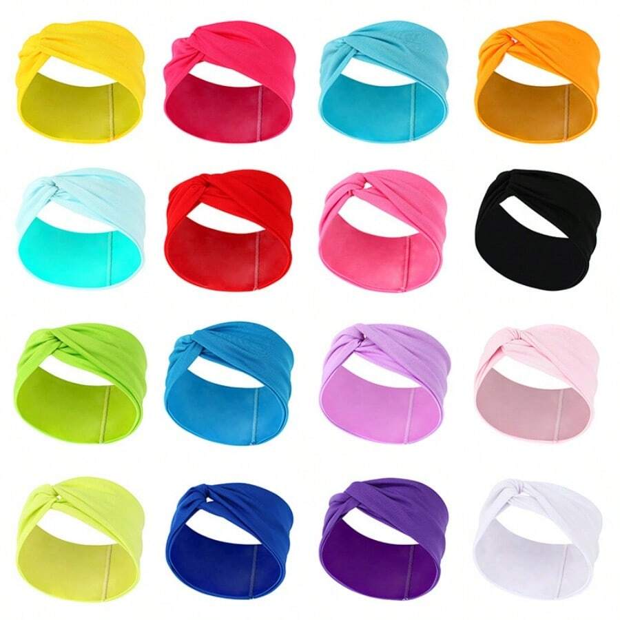 Europa und USA Mode breite Kante Stirnband verknotetes Kreuz Stirnband zweifarbiges Stirnband Krone Haarschmuck, Turban Stirnband, Schweißband