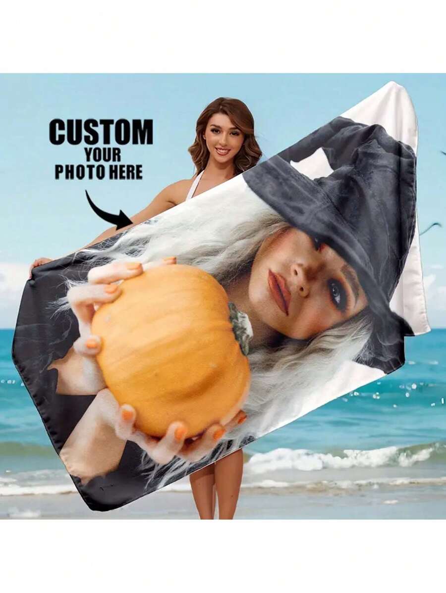 1 pièce de serviette de plage personnalisée avec teinture tie-dye et nom, super absorbante et séchage rapide, plaid de plage personnalisé, convient pour la natation, le camping, les voyages, un indispensable essentiel d'été pour la plage, décoration de salle de bain