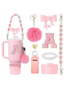 Bow Eight-piece Set-pink