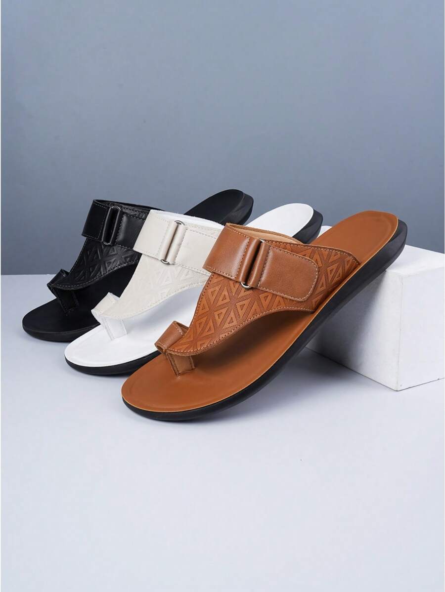 New Summer Men Slippers, Casual Flat Sandals, Fashionable And Versatile Flip Flops, Suitable For Teens, Casual, Outdoor, Athletic, Vacation, Travel, Graduation Gifts, Birthday Accessories