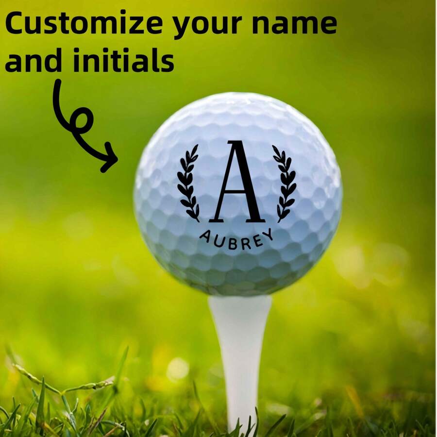 3 pièces Balles de golf personnalisées, balles de golf de haute qualité personnalisées, cadeau idéal pour le mari