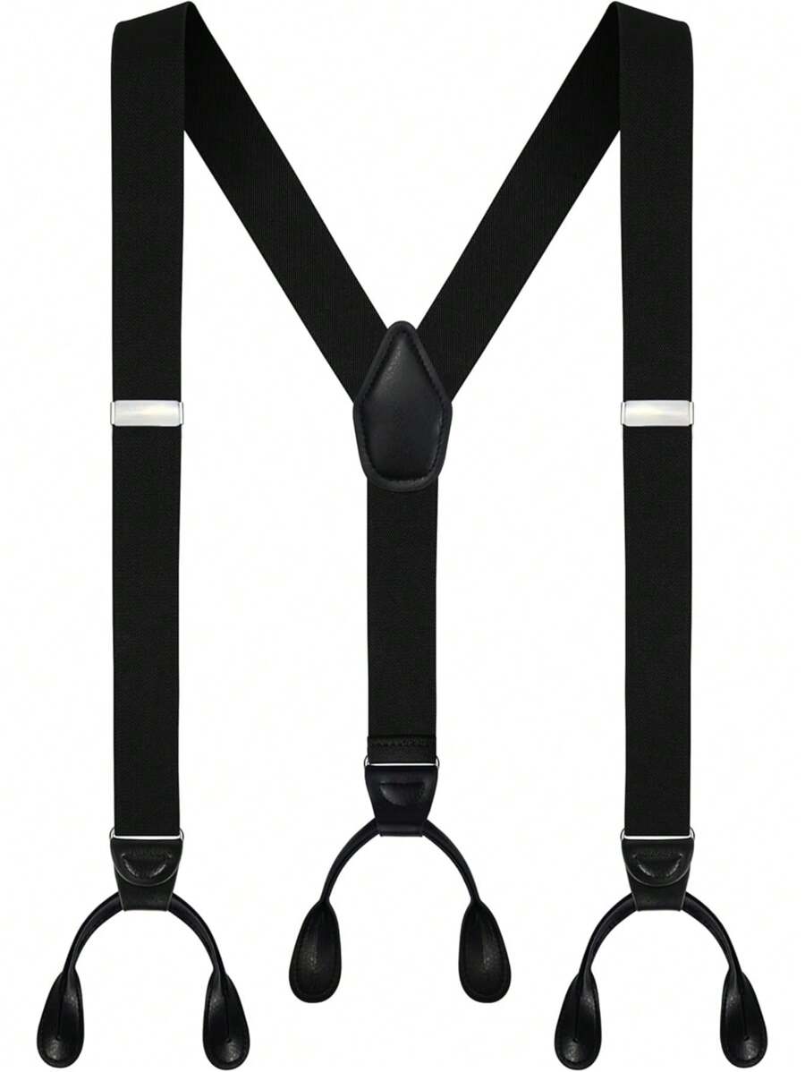 Tirantes ajustables de 3.5 cm de ancho con botones para hombres Moulen, para usar con atuendos de salida, bodas, fiestas y como accesorios de disfraz de Halloween