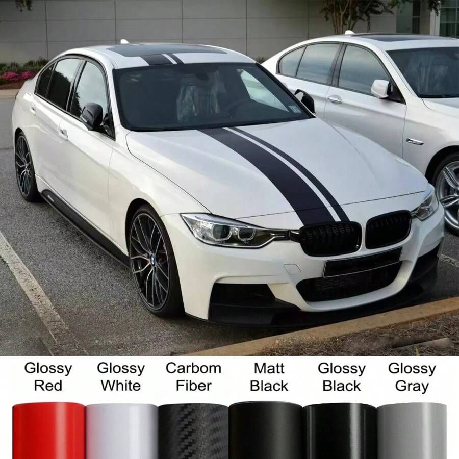 Car Hood Bonnet Roof Trunk Kit Long Stripe Stickers For BMW 3 Series M3 E90 F30 G20 Rally Racing Style Vinyl Decor Decals Auto Tuning Accessories