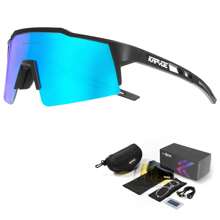 01 Montatura nera / 4 lenti blu