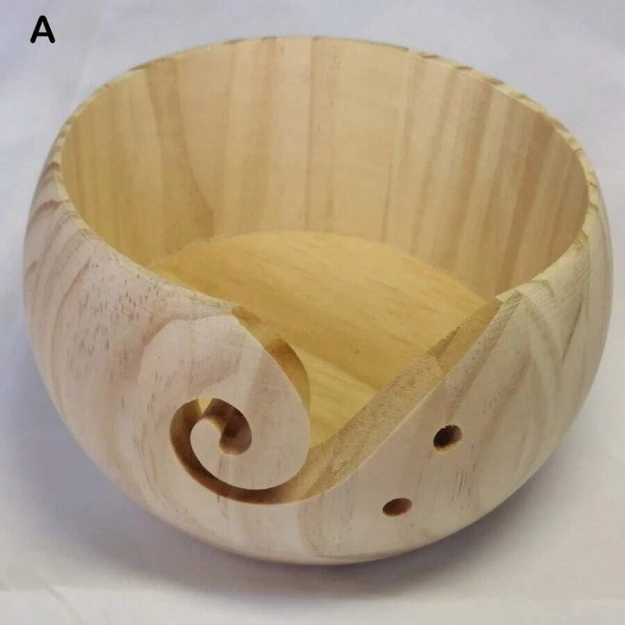 Wooden Yarn Bowl Crochet Organizer Storage Holder Non Slip -Friendly New Handmade DIY For Knitting Crochet Skeins