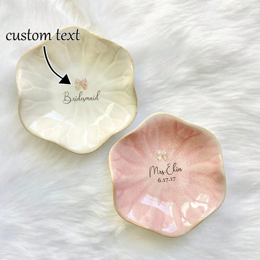 Valentine's Day Gift For Her,Valentines Decorations(For Home), Valentine's Day Decor,Gift For Girlfriend,Gift For Wife,Personalized Jewelry Dish For Bridesmaid Gift For Engagement Ring Dish Gift Bridal Shower Gift For Mother's Day From Daughter Graduation Gift,Multi-Functional, ,Anti-Mold,Ornamental,Reusable,Exquisite,Stylish,High-Quality,Adorable,Modern,Custom,Unique,Personalized,Ideal Gifts For Him,Ideal Gifts For Her,Her,Boyfriend,Girlfriend,Dad,Mom,Family,Friends,Son,Daughter,Kids,Kitchen,Dining Room,Bedroom,Office,Living Room,Home,Garden,Tea Room,For Anniversaries,For Birthdays,For Housewarming,For Graduation Back To School