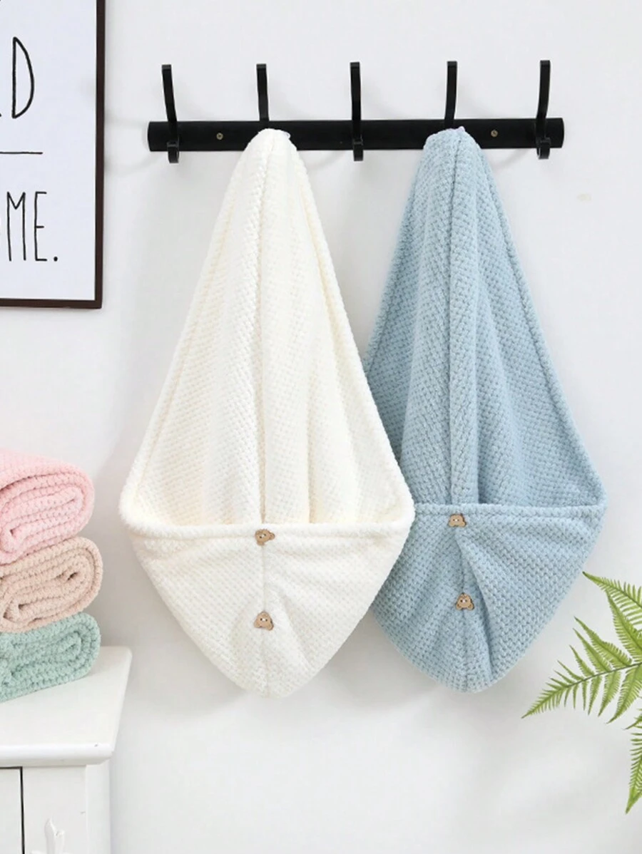 Gorro de ducha de terciopelo coral para mujer, de absorción súper rápida y secado rápido. Toalla envolvente de color mixto para el cabello. Gorro, toalla para el cabello, accesorios y productos para el cabello, esenciales de viaje para peluquería, salón de belleza