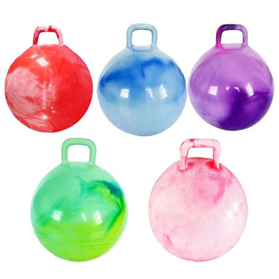 1 pieza Pelota inflable de ejercicio de rebote de 45cm con asa en forma de nube y arcoíris, pelota de yoga de PVC colorida