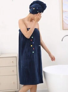 Dark Blue Embroidery 2-piece Set