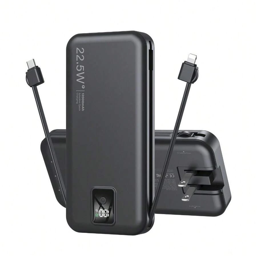 The AC-02F Power Bank Supports Fast Charging For Multiple Devices, Has An Elegant Exterior Design And A Reliable Safety Protection System For Apple IPhone, IPad, Android Phone, Gifts For Family, Friends, Birthday, Winter, Valentines, Easter Suitable For Outdoor Play, Shopping, Traveling, Portable Power Supply Super Fast Charging, Display Battery Level, Portable Charger Devices With USB And Type-C Ports, Safe And Stable Polymer Lithium Battery