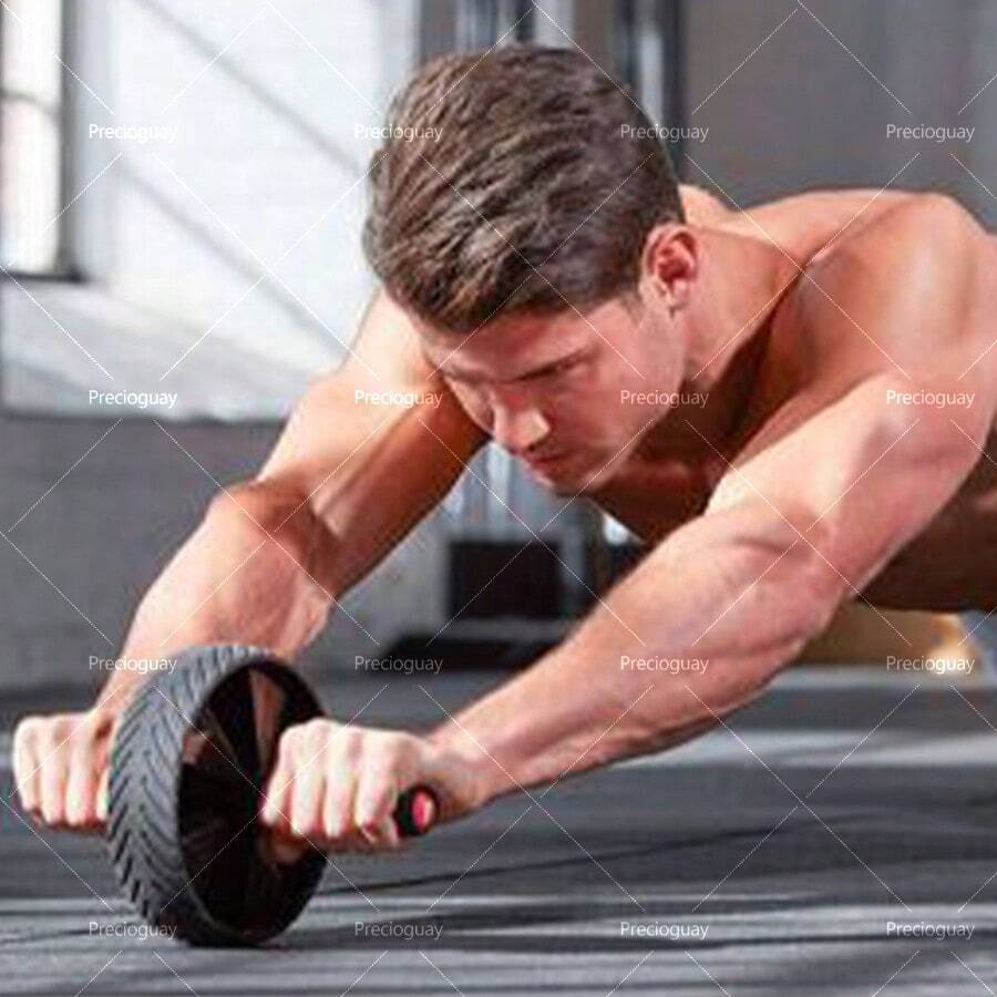La rueda abdominal, es un equipo de fitness para el ejercicio diario, se utiliza en el entrenamiento físico. El diámetro de la rueda individual es de 18 cm.