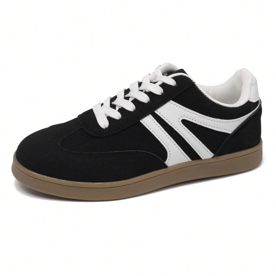 Womens Casual Sport Shoes - Colorblock Patchwork Upper, Chunky Runner Style - Ideal For Athleisure