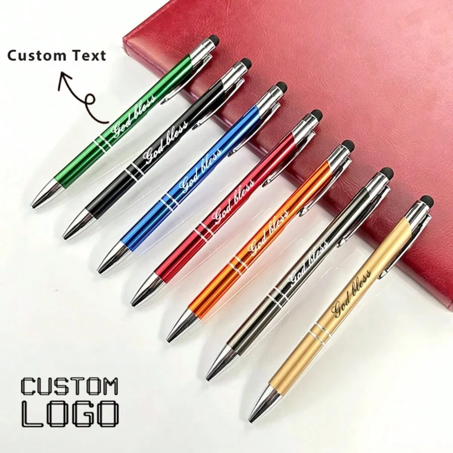 1pc Customizable Push-Button Ballpoint Pen With Logo Engraving, Name Personalization, Office Supply, Gift For Valentine's Day, Thanksgiving, Teachers Back To School,Multi-Functional,Ornamental,Reusable,Modern,Colorful,Cute,Vintage,Cartoon,Kawaii,Custom,Personalized,Unique,Customized,Workers,Clients,Students,For Business/Work/Office,For School