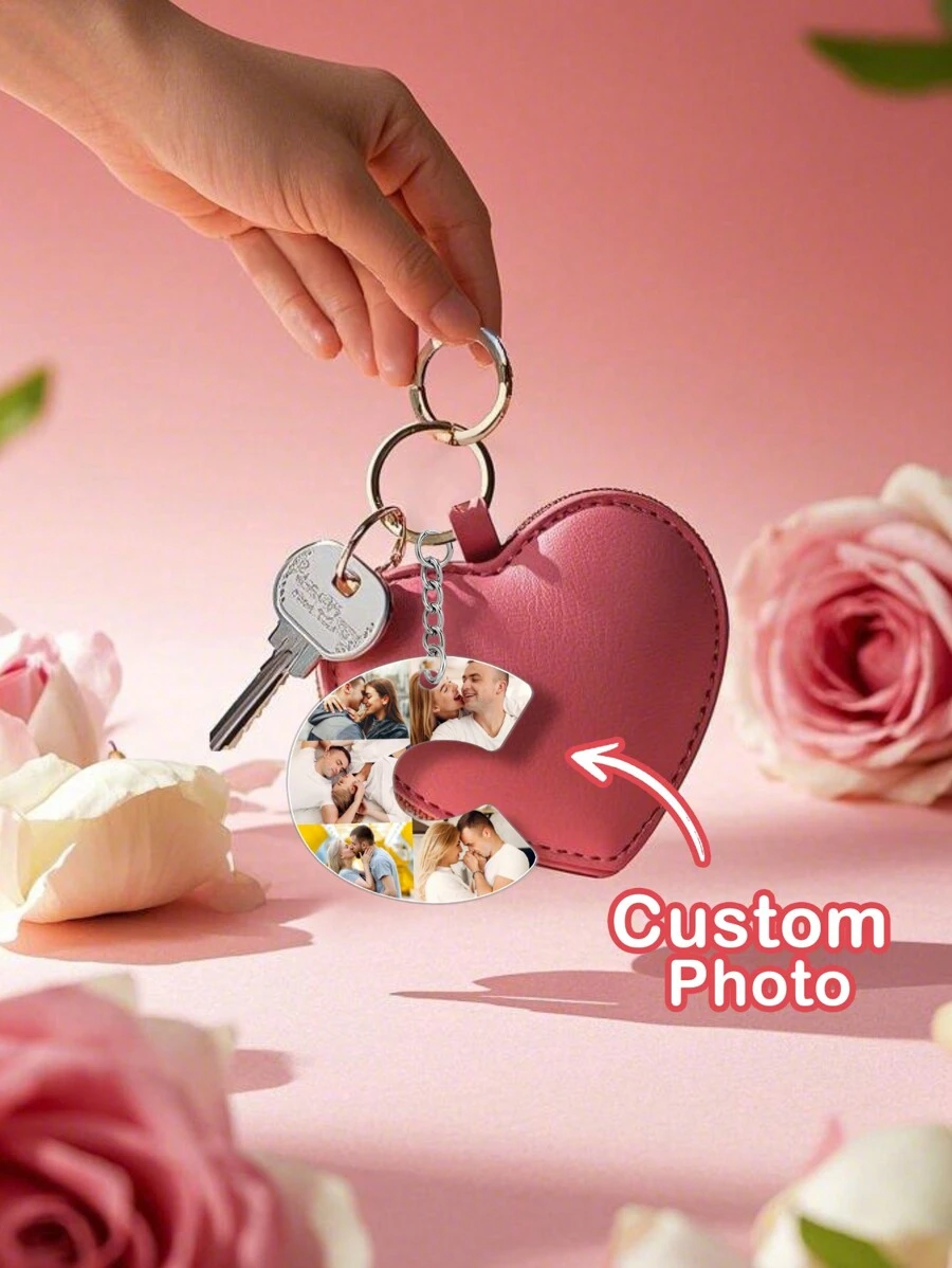 1 pieza Llavero acrílico personalizado con foto de pareja y letra A-Z, llavero personalizado con foto de pareja, llavero personalizado con foto, llavero personalizado con foto, regalo para el Día de la Madre, regalo para el Día del Padre, regalo de aniversario, regalo de pareja, regalo de cumpleaños, regalo de boda, llavero de pareja, regalos de San Valentín para novio/novia, regalo para mejor amigo, regalo para mamá/papá, regalo para esposo/esposa, colorido, lindo, adorable, divertido, kawaii, estilo Y2K, elegante, unisex, casual, personalizado, único, personalizado, regalos ideales para él, regalos ideales para ella