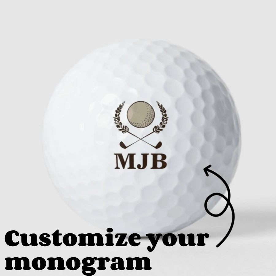 3 pièces Balles de golf personnalisées, combinaison de lettres personnalisables, balles de pratique rondes à double couche en caoutchouc, balles de sport de plein air personnalisées, convenant pour les sports d'équipe, la Saint-Valentin, l'anniversaire de mariage, le meilleur cadeau pour la famille et les amis