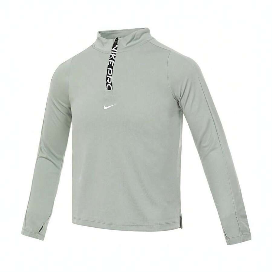 Nike Blusa casual de manga larga con empalmes de unicolor para niñas preadolescentes, para uso diario