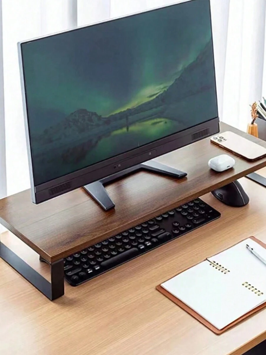 miwoo 1pc Desktop Computer Monitor Stand Riser Shelf Back To School