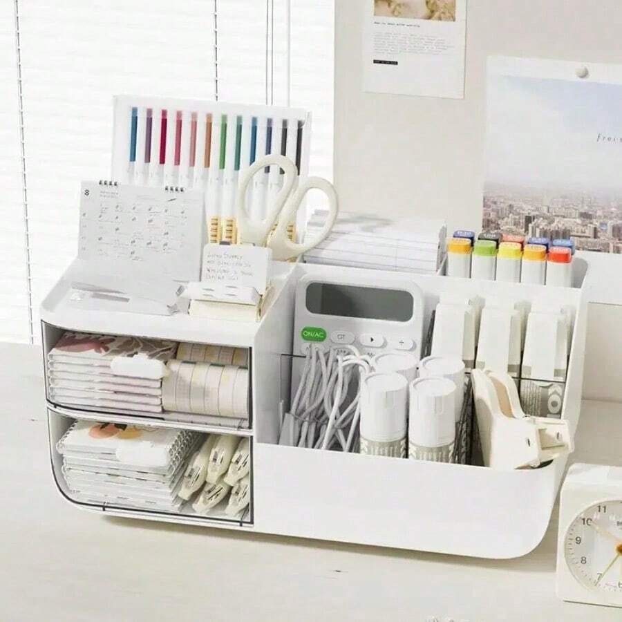 1PC Simple Desktop Storage Box Multi-Functional Home Coffee Table Office Small Items Skincare Stationery Finishing Box