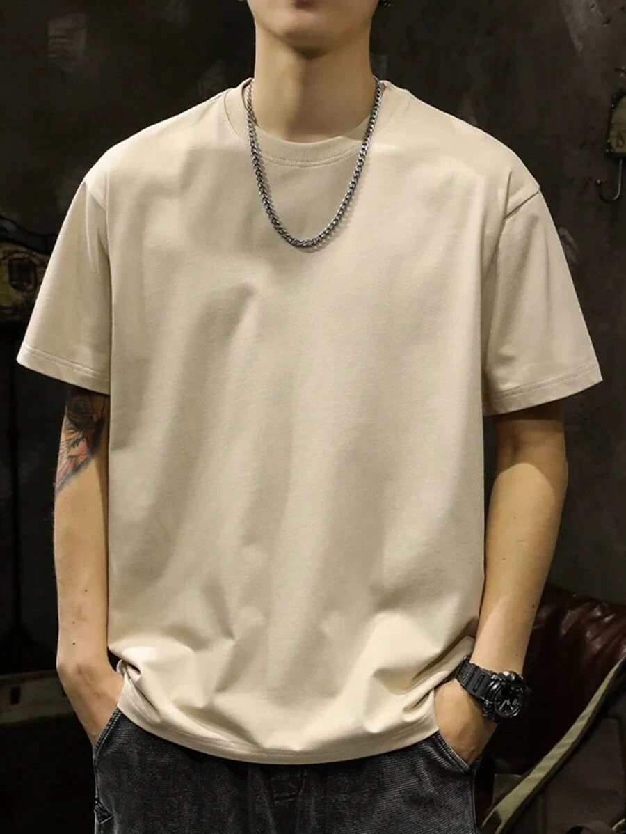 Plain Basic Short Sleeve T-Shirts 100% Cotton 30.1 Thread Count Combed