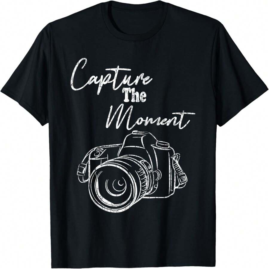 Capture The Moment Funny Photography Photographer Graphic T-Shirt