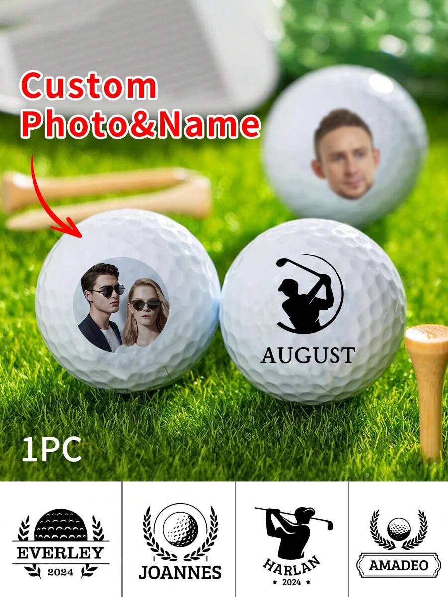 LICVIC 1pc Personalized Golf Balls, Custom Photo Name Golf Balls For Men, Customized Couple Photo Golf Balls, Personalized Face Golf Balls, Customizable Valentine's Day Gift, 4.26cm/1.67in - 3 Styles - 20 Formats, Funny Golf Balls For Men, Great Gift For Men And Women Customized, Suitable For Him/Her, Dad, Mom, Friend, Grandpa, Unique Gifts For Father's Day, Mother's Day, Women's Day, Valentine's Day, Birthday, New Year's Day,Multi-Functional,Adjustable, Ornamental,Reusable,Exquisite,Adorable,High-Quality,Modern,Colorful,Cute,Comfortable,Stylish,Custom,Personalized,Unique,Ideal Gifts For Him,Ideal Gifts For Her,Boyfriend,Girlfriend,Dad,Mom,Family,Friends,Son,Daughter,School Students,Office,Tea Room,School,Home,Home Refresh,Outdoor Living Inspo