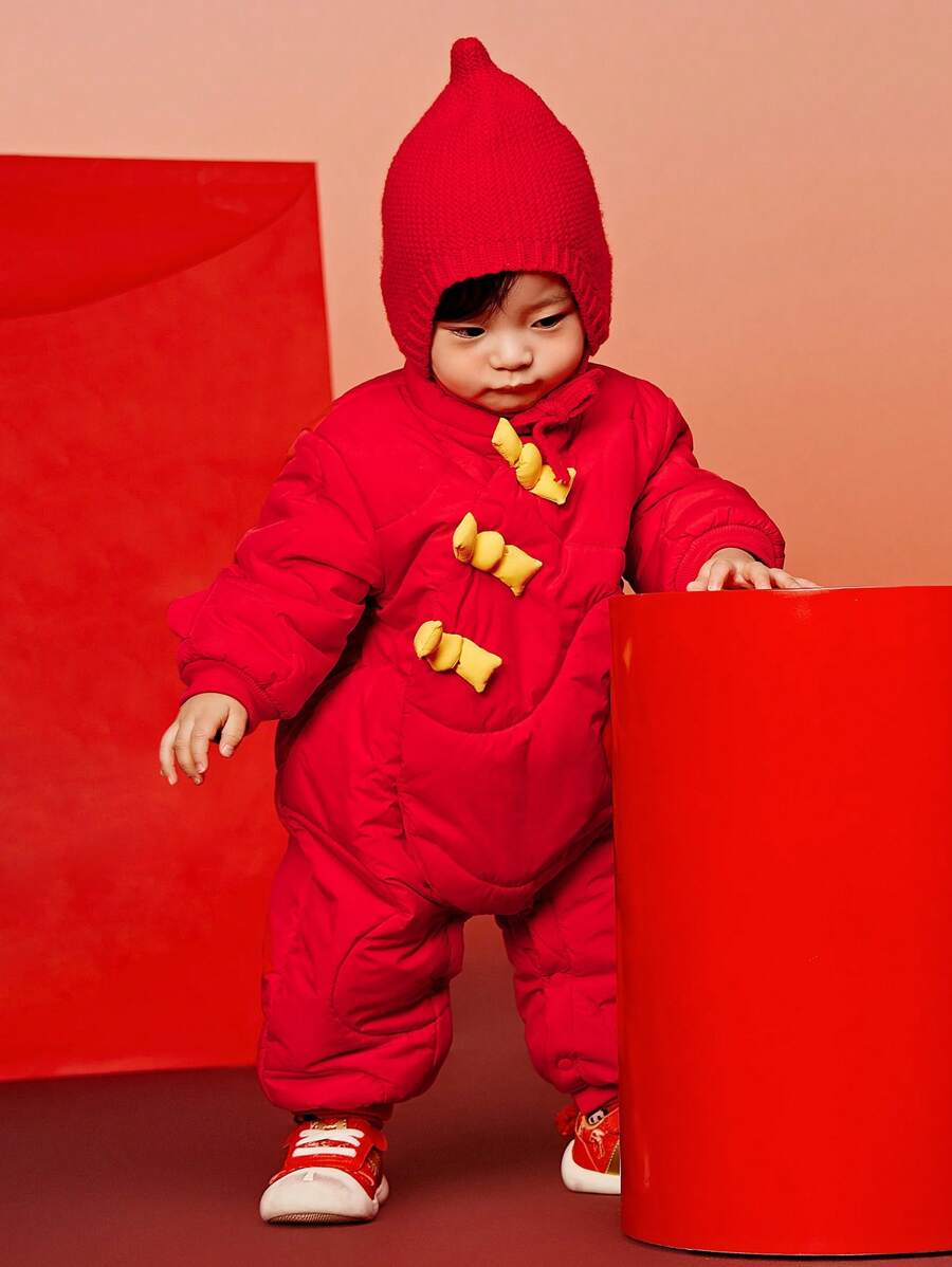mini bala Tuta intera per neonati a forma di uovo, abbigliamento invernale tradizionale per il Nuovo Anno