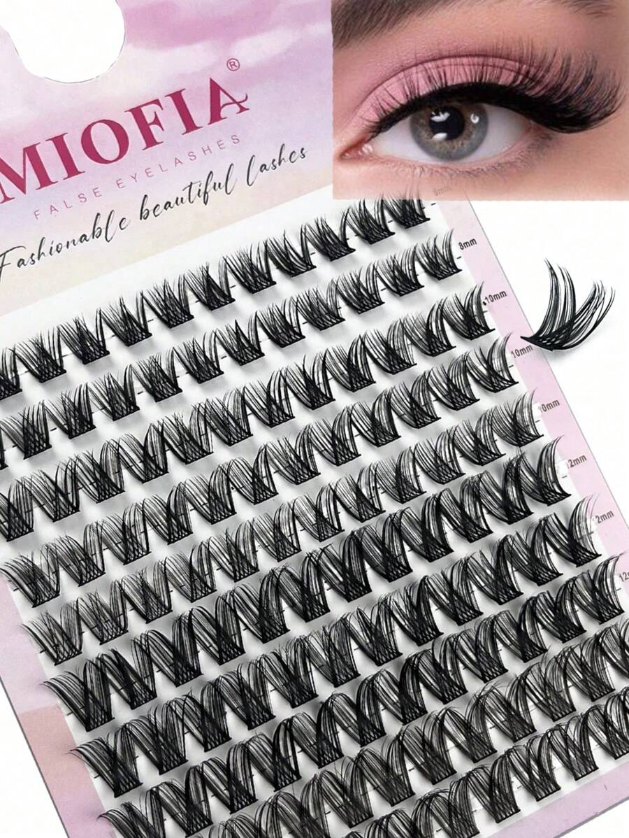 Lash Clusters 120pcs Cluster Lashes 0.07 Thick 8-14mm Wispy Individual Lashes Extensions Natural Look Lashes D Curl Fluffy Cluster Lashes DIY Eyelash Extension