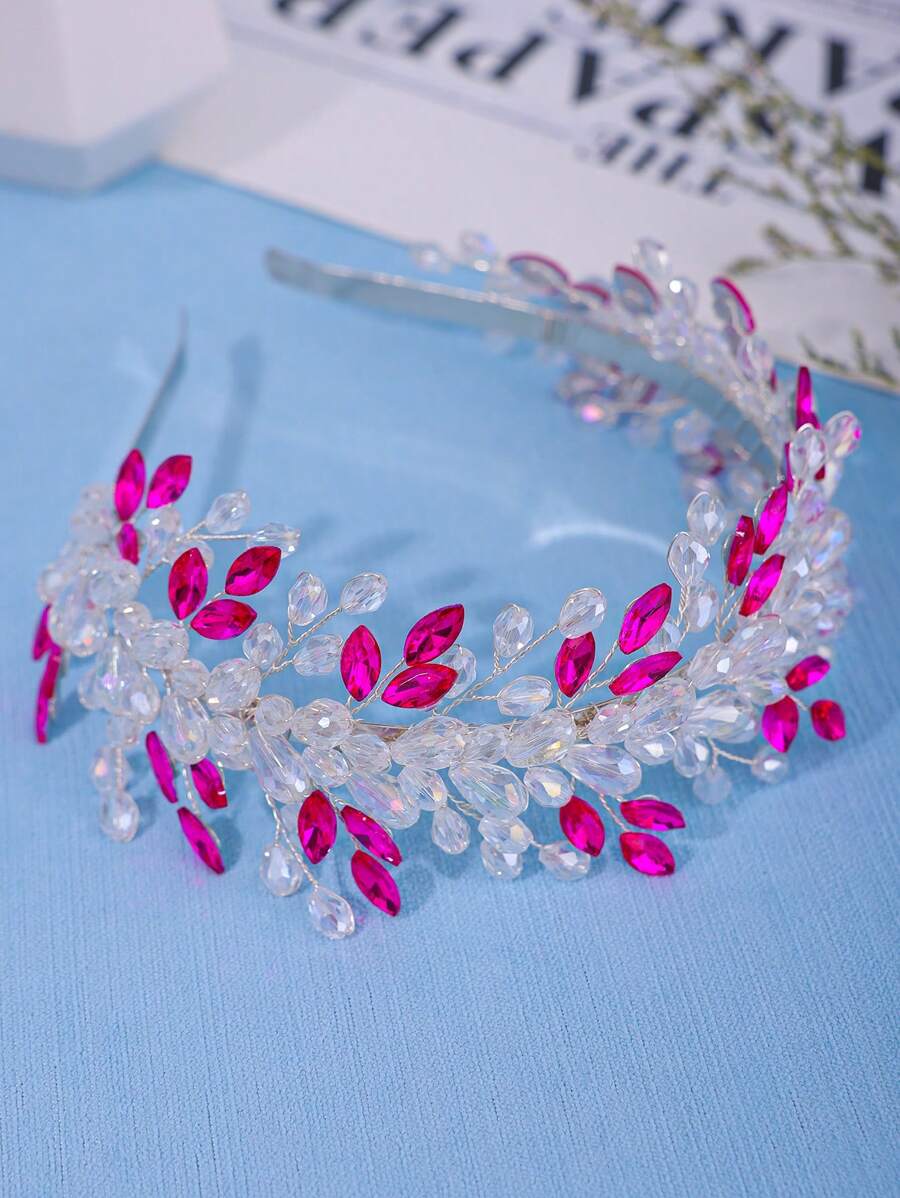1pc Elegant Pearl & Crystal Women Headpiece, Bridal Wedding Hair Accessory, Romantic Luxury Women Ball Party Decorations