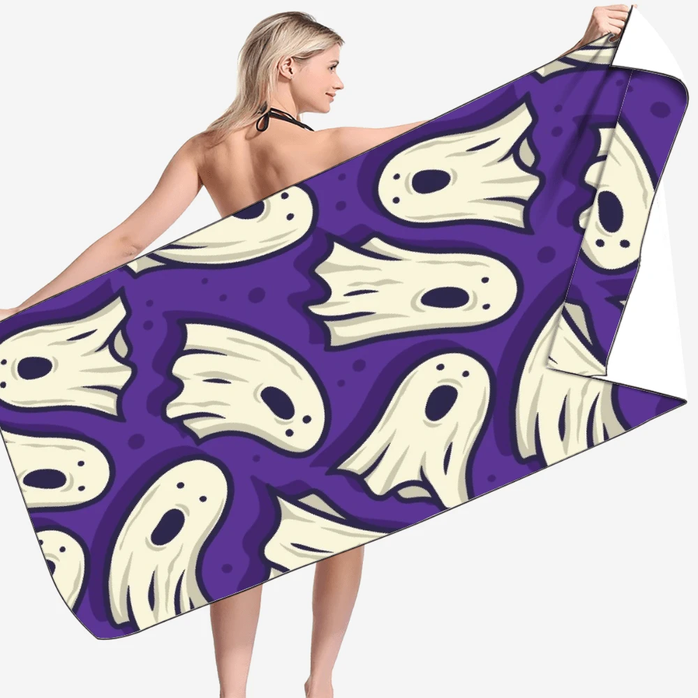 1 pièce Serviette de plage en fibre ultra-fine à point de croix, serviette de plage de dessin animé à séchage rapide, serviette absorbante pour la transpiration quotidienne, serviette de bain à impression numérique pour la plage, l'hôtel, la natation, le fitness en plein air. Très grande serviette de bain