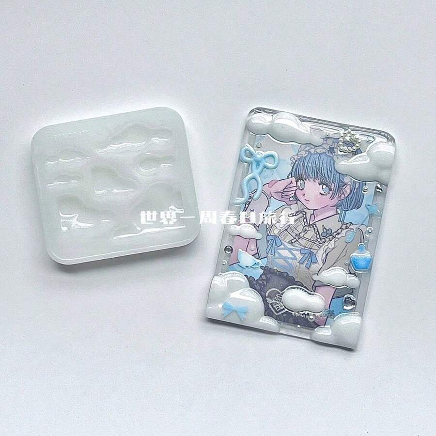 Moldes de fundição de joias em nuvem, moldes de vazamento de resina, acessórios de moldes de silicone, moldes de resina líquida, moldes de silicone para chaveiros de resina