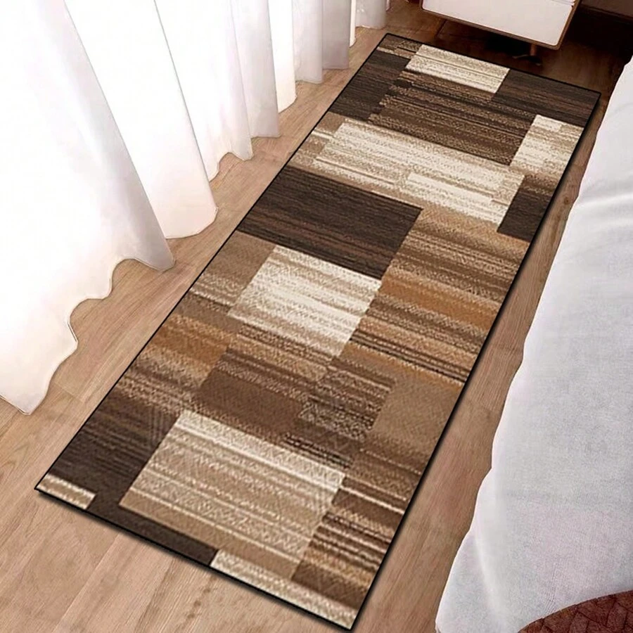 Tapete de Veludo de Cristal Aveludado, Tapete Moderno de Padrão Clássico Vintage Abstrato, Tapete de Mesa de Centro de Sala de Estar, Tapete de Quarto de Casa, Tapete Lateral da Cama