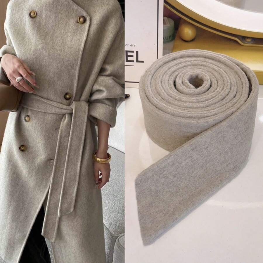 1 Stück einfarbiger eleganter Stoffgürtel, geeignet für Frühling & Herbst
