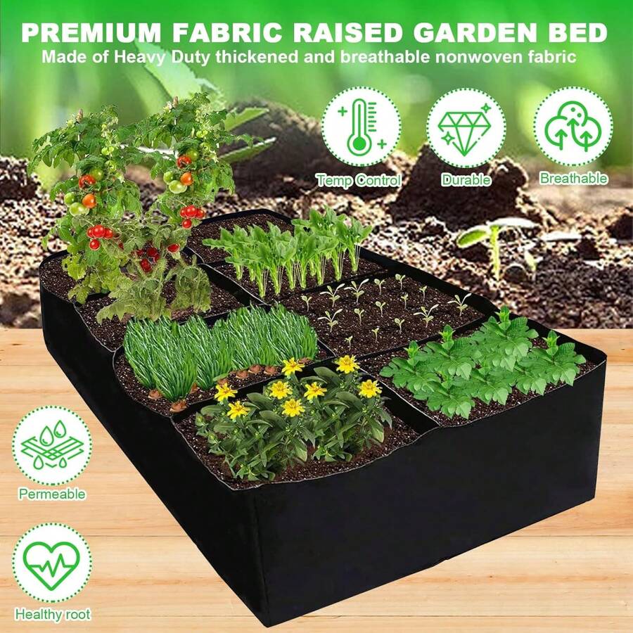 Sac de plantation, sac de plantation en feutre, sac de plantation de légumes, sac de pot de fleurs, sac de pépinière de balcon, outils de pépinière, utilisation du sol