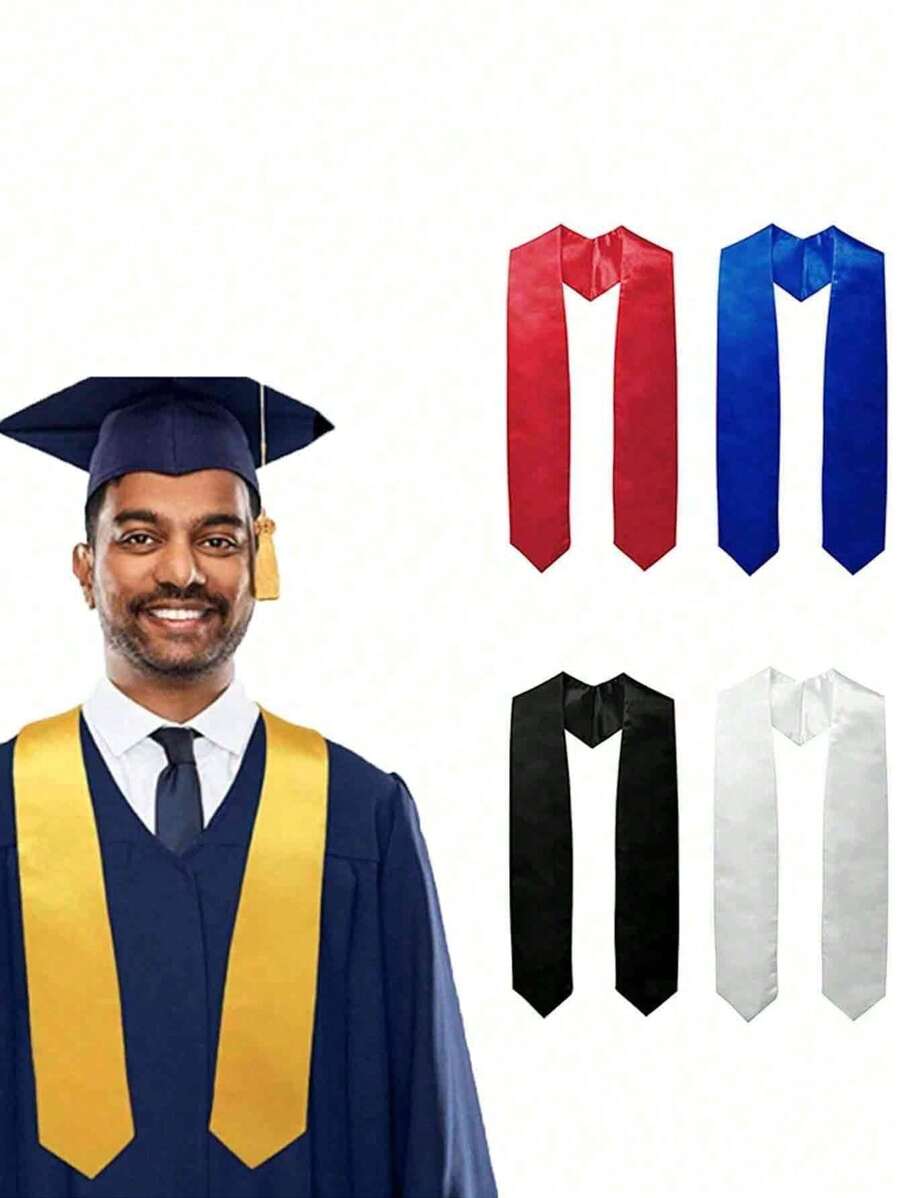1 peça de formatura de cor sólida, macia e confortável, ideal para cerimônia de formatura