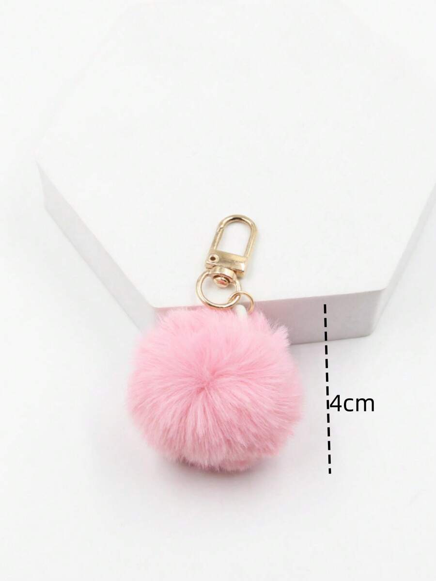 1pc unissex peludo pom-pom chaveiro bonito pelúcia saco charme namorados