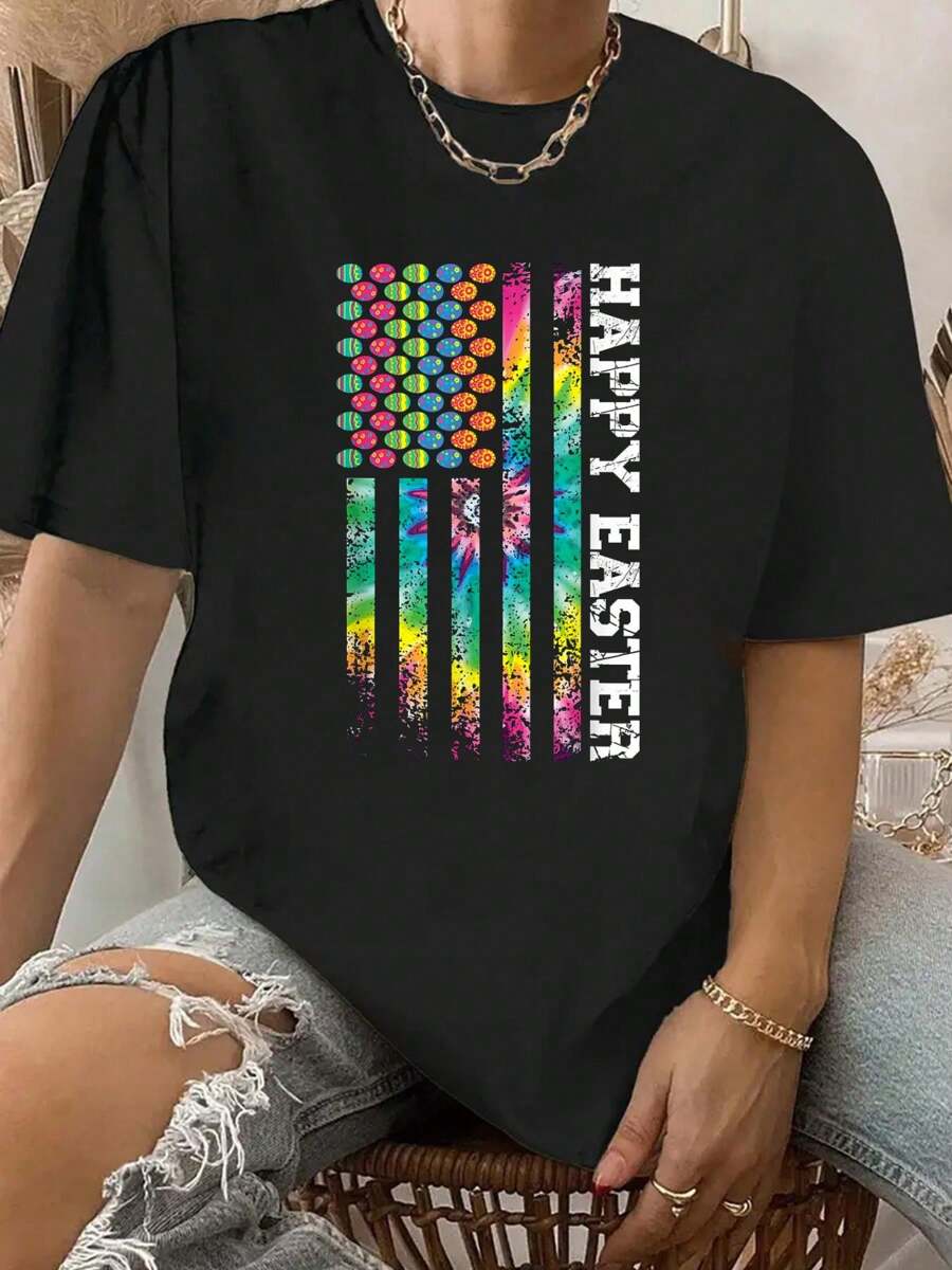 100% Cotton Happy Easter Easter Day T-Shirt