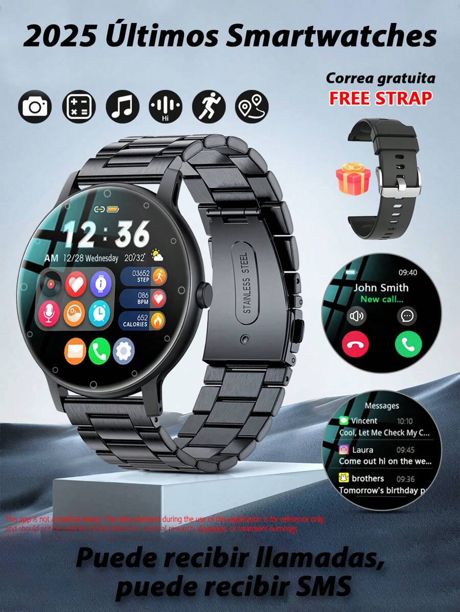 Smartwatch de las mujeres para los regalos de los hombres, anillo de senderismo libre, Smartwatch con función de llamada inalámbrica (respuesta / marcación), múltiples modos de deporte, HD Rugged Fitness Digital Sports Watch para iPhone Android s88