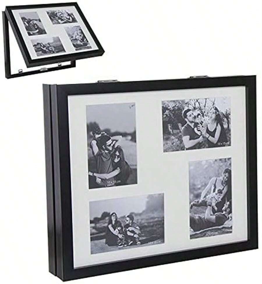 TIENDA EURASIA Tapa de Contador de Luz Diseño Multi fotos - Cubre Contador Eléctrico de Madera Tapa Abatible