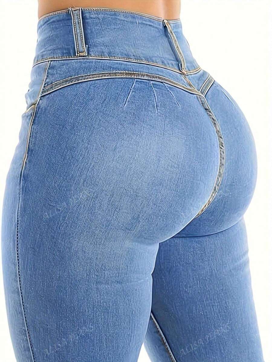 Women's Lifting Butt Jeans, High Stretch Skinny Fit Long Pants, Fashionable, Elegant For Date, Commute, Casual Outing