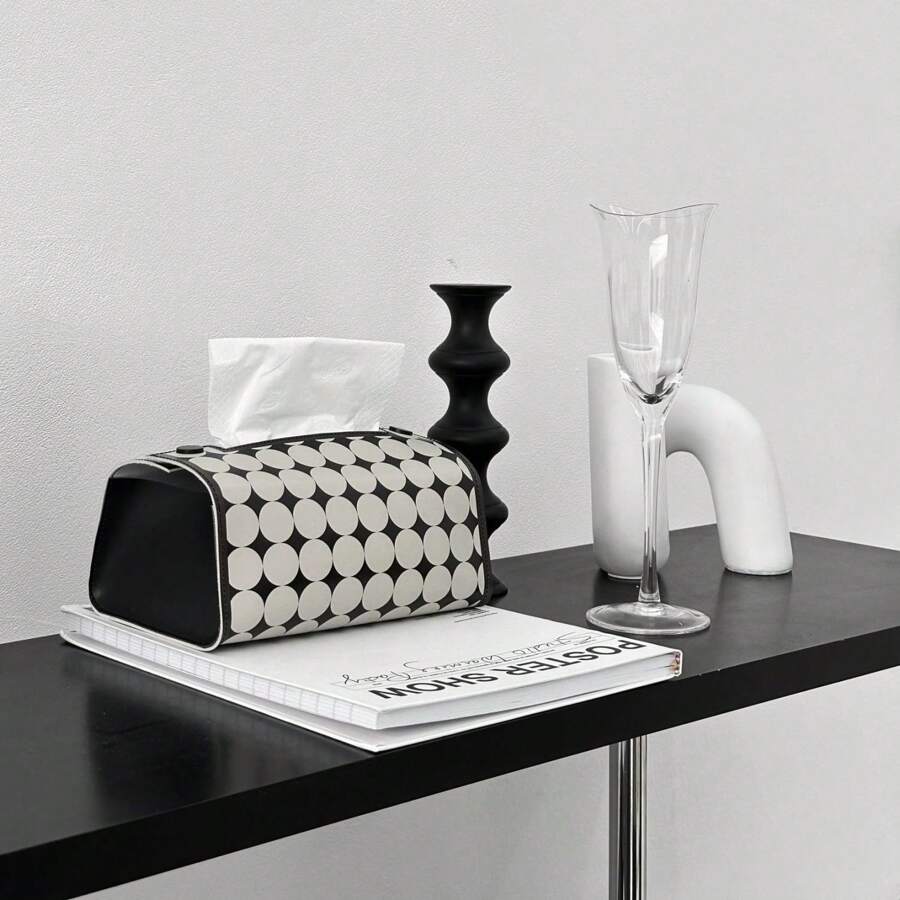 Porta tovaglioli semplice in pelle PU pieghevole, scatola per carta creativa, portatovaglioli, portarotolo di carta da cucina, porta fazzoletti nero, bianco, portafazzoletti tascabile, porta salviette umide
