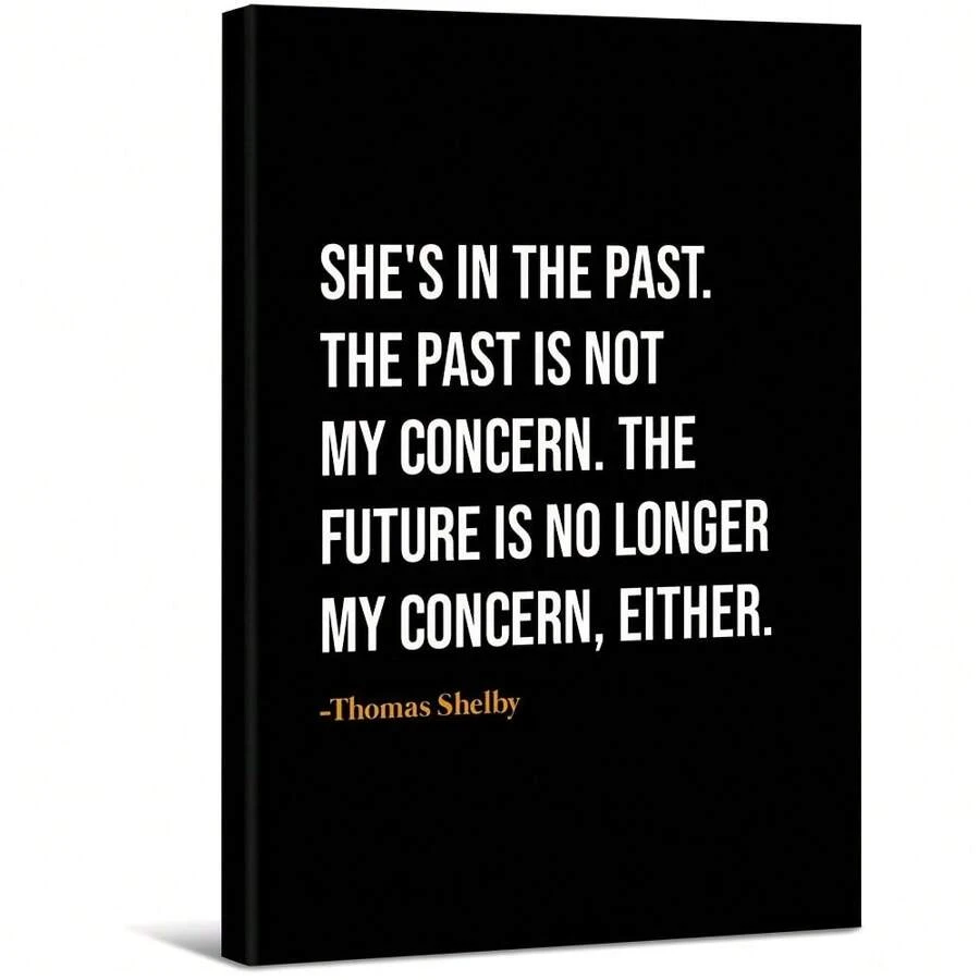 She'S In The Past Not My ConcernLarge Framed Wall Art Decor Canvas Print - For Bedroom, Bathroom, Office-1pc