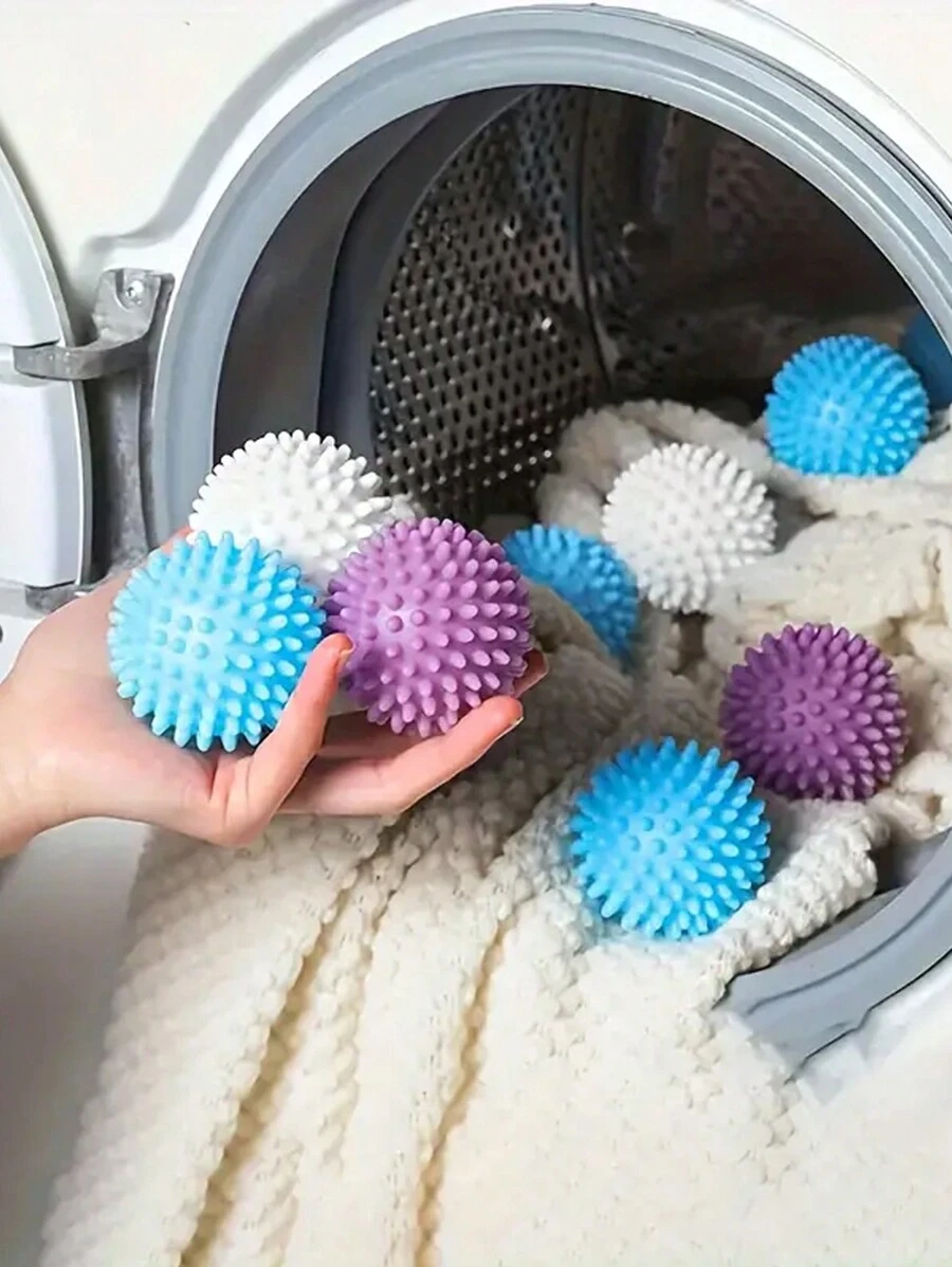 1/5 pièces Boules de lavage réutilisables - Anti-emmêlement, assouplissant, détachant - Doux, boules de lavage pour machines à laver, aides essentielles pour le lavage et le séchage pour des vêtements propres - Couleurs aléatoires, fournitures de nettoyage, gadgets de maison