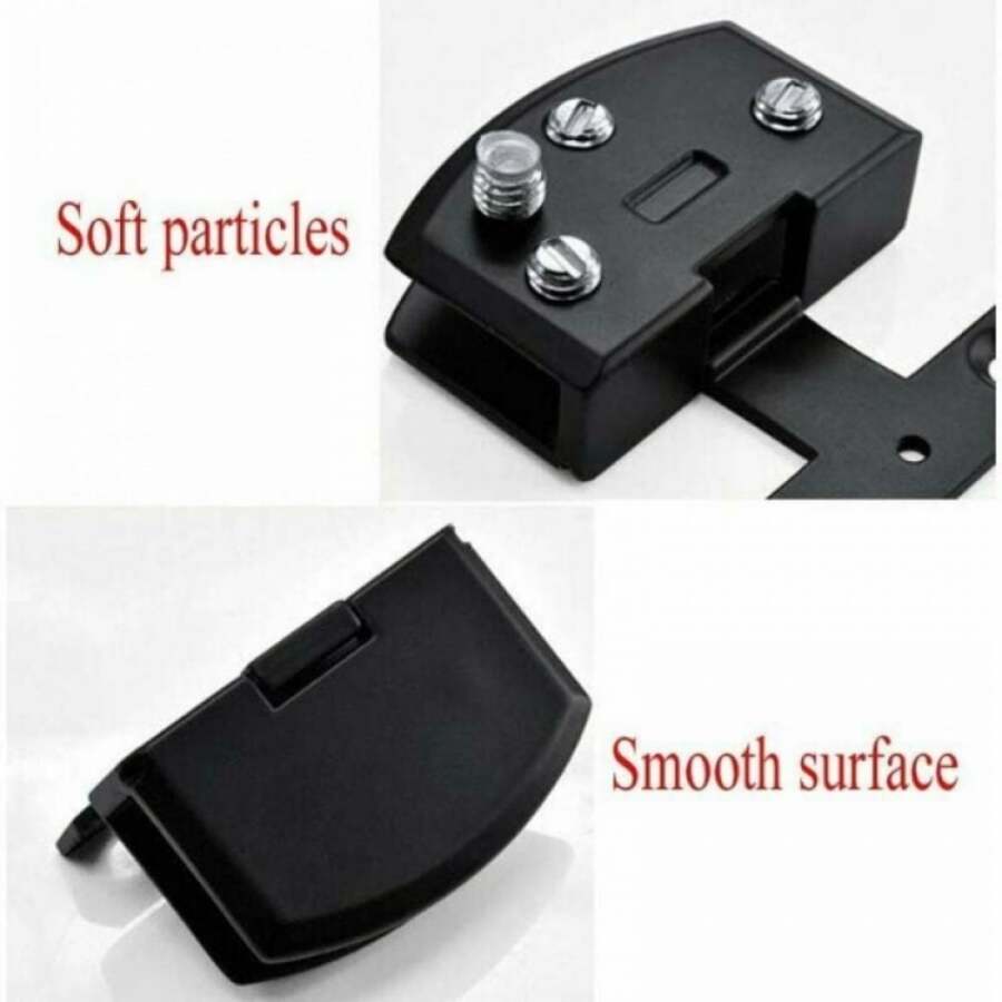 2pcs de charnières de porte en verre vitrine armoire à vin clip charnière de porte(adapté pour le verre de 5-6 mm d'épaisseur-Noir), charnière de porte pièces de rechange -noir