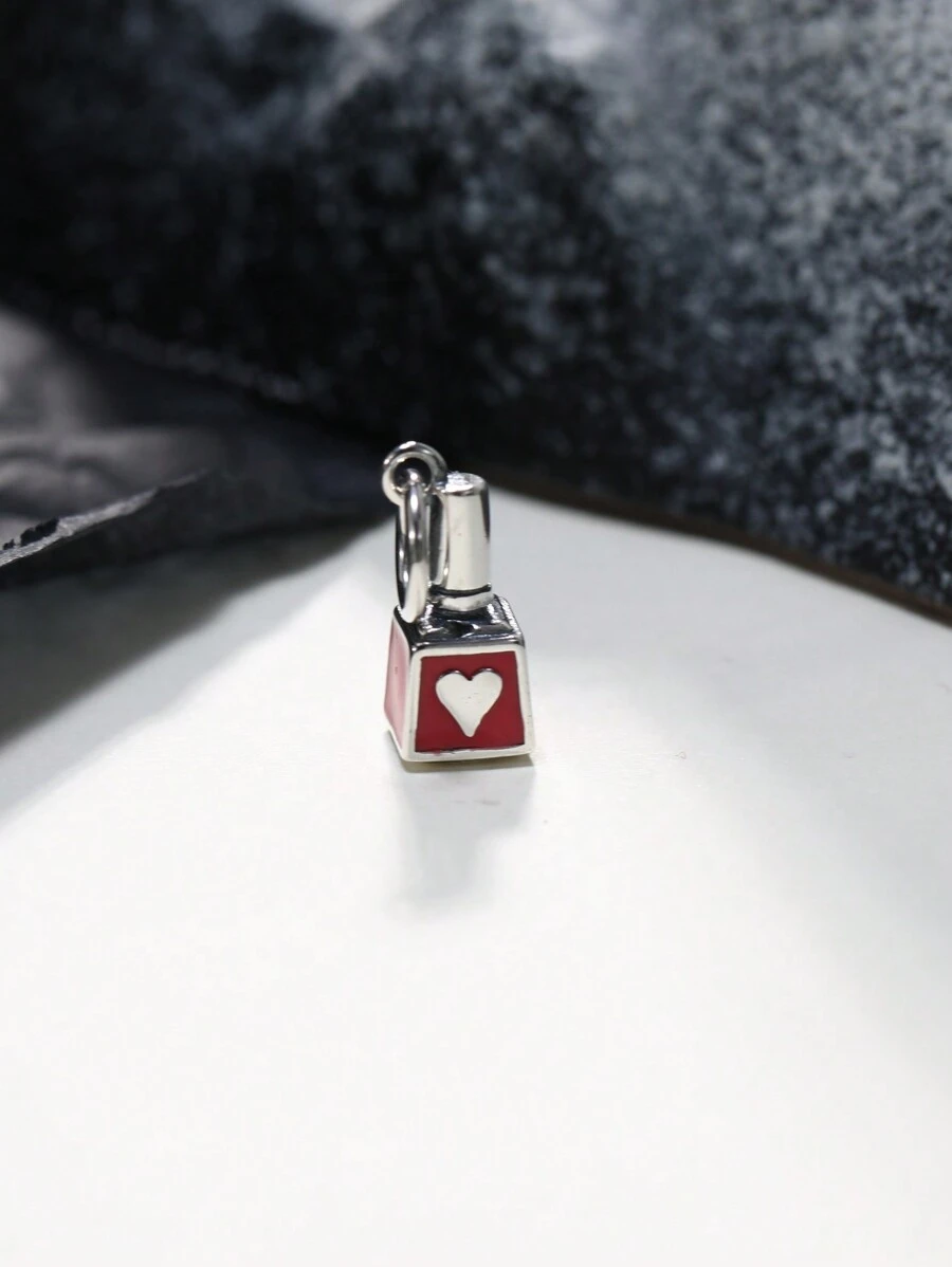 1pc Simple Unique 925 Sterling Silver Lipstick DIY Pendant Women Fine Jewelry Gift
