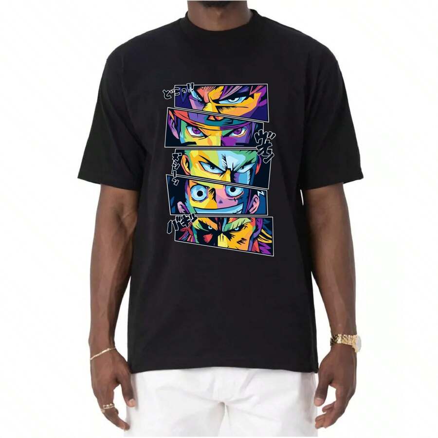 CAMISETA Masculina Algodão Adulto Plus Size Infantil Streetwear Anime Desenho Color over