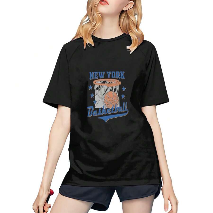 Women's Hello Hunting Season, Goodbye Husband (2) Crew Neck T-Shirts Leisure Retro Fun Pattern