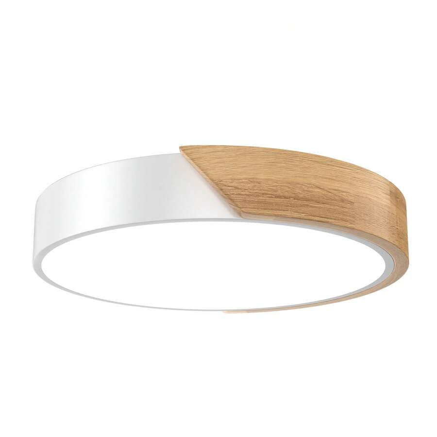 Froadp LED-plafondlamp Houten plafondlamp Plafondverlichting LED-lampen voor woonkamer slaapkamer badkamer balkon
