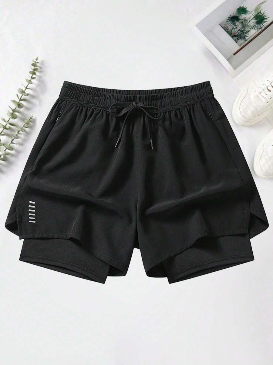 Pantalones cortos deportivos para adolescentes, de verano, con forro de malla transpirable y que absorbe la humedad