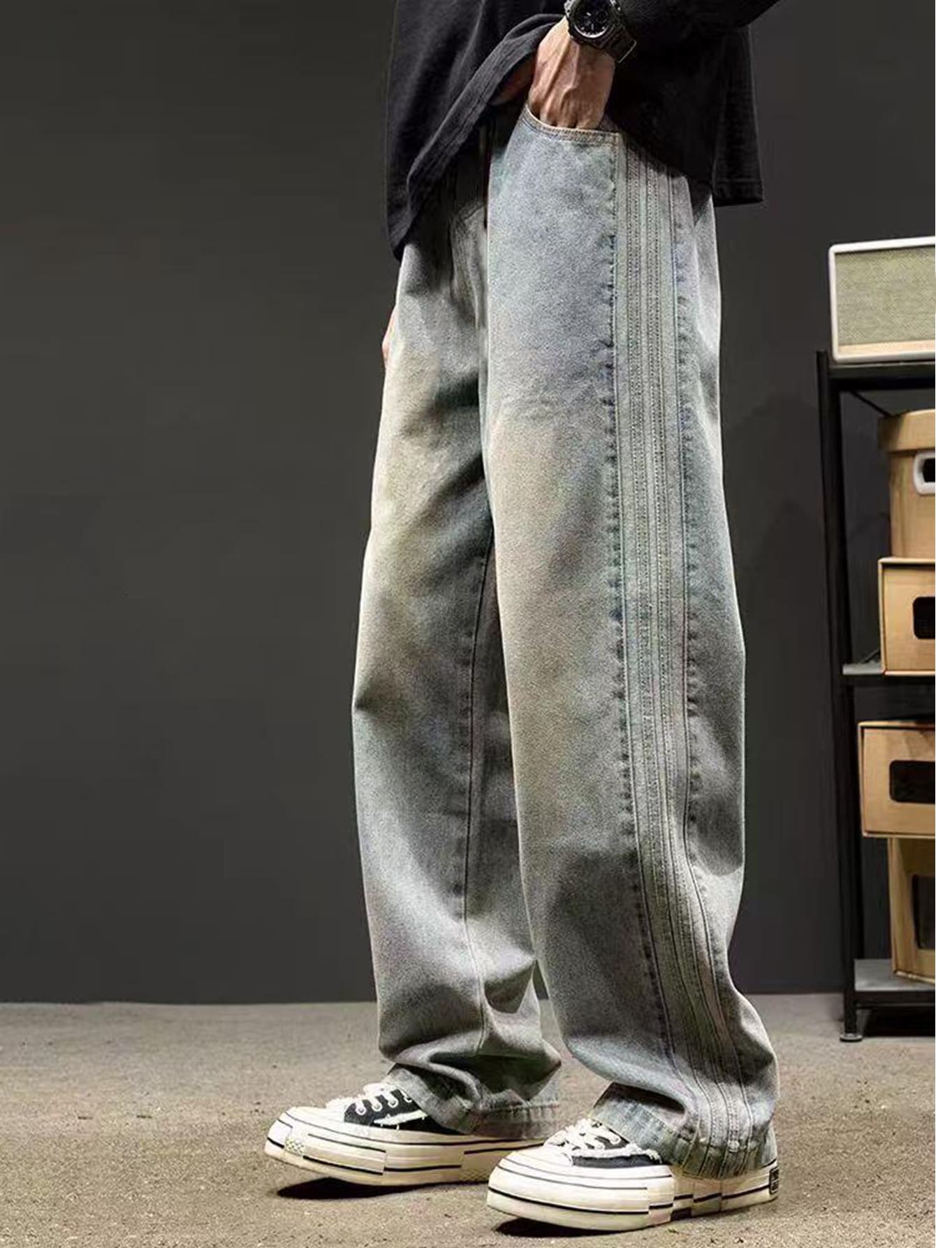 Jeans en denim printemps 2025 pour adolescents et jeunes garçons, pantalons droits décontractés pour enfants
